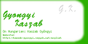 gyongyi kaszab business card